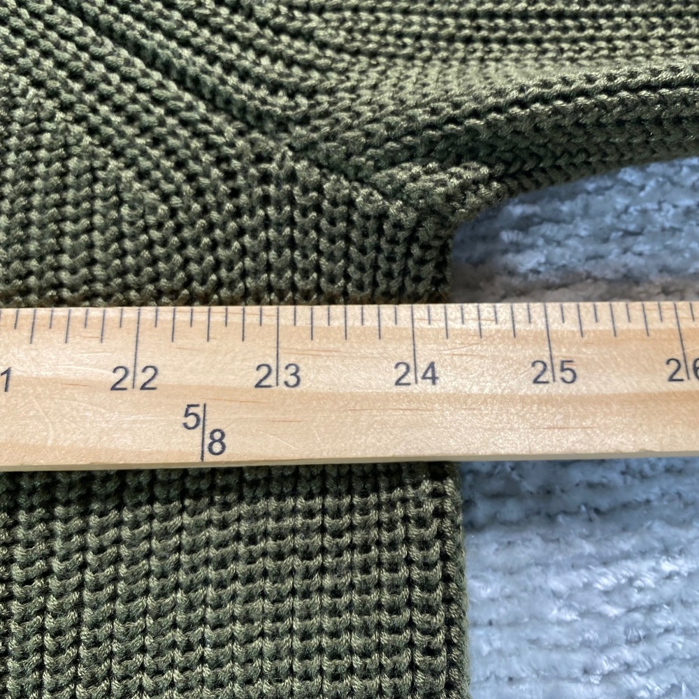 MOTE Olive Green Knit‎ Sweater Tunic Oversized 3/4 Sleeve Drop Waist XX Large - Picture 3 of 7